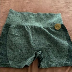 Pink seamless work out shorts